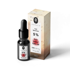 Hemnia Pilna spektra pretsāpju CBG eļļa - 5% CBG, 5% CBD, 500 mg, 10 ml