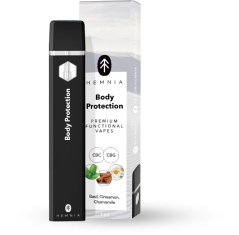 Hemnia Premium Functional CBC and CBG Vape Pen Body Protection - 20 % CBC, 75 % CBG, Basil, Cinnamon, Chamomile, 1ml