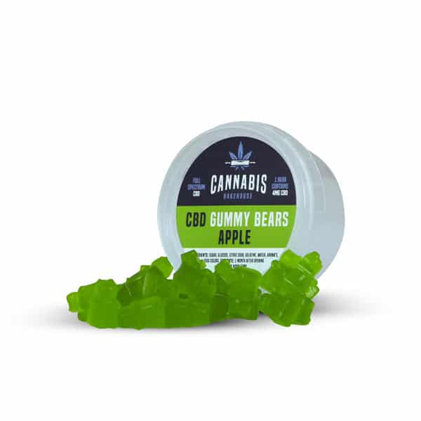 Cannabis Bakehouse CBD Gummi Bears — ābols, 22 gab. x 4 mg CBD, 30 g