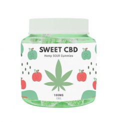 Sweet CBD Gummies 'Sour Apple' 100 mg CBD, 20 gab. x 5 mg, 60 g