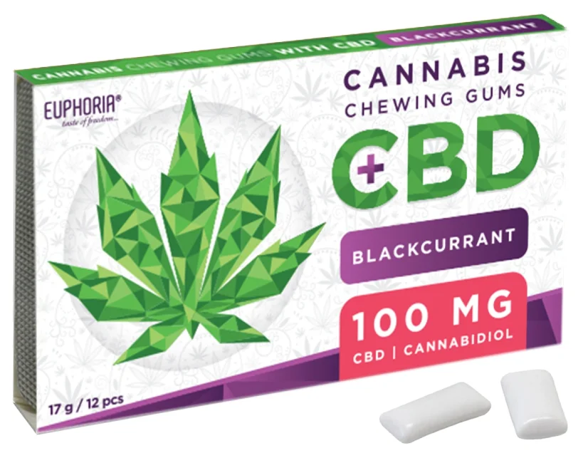 Euphoria košļājamā gumija, 17g ar CBD 100mg - Upeņu (12 x 12 gab. kastīte), 204 g