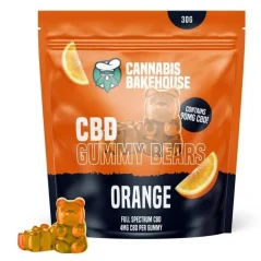 Cannabis Bakehouse CBD Gummi Bears — oranžs, 22 gab. x 4 mg CBD, 30 g