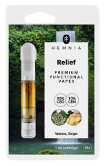 Hemnia Kasetės reljefas – 90 % CBD, 10 % CBN, valerijonas, imbieras, 1 ml