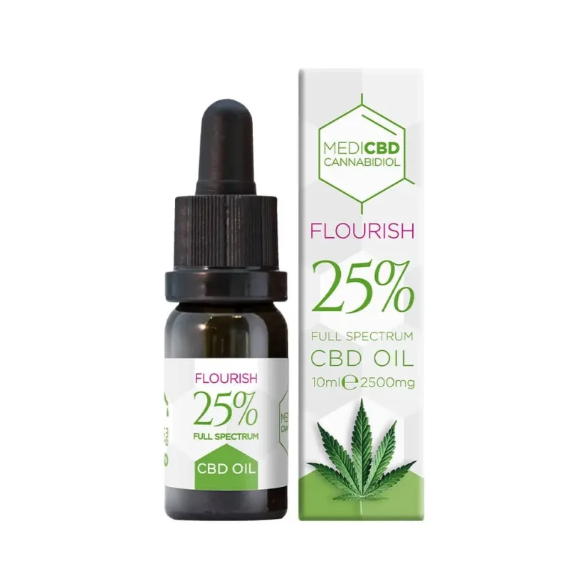 MediCBD CBD eļļa Flourish, 25% CBD, 2500 mg, 10 ml