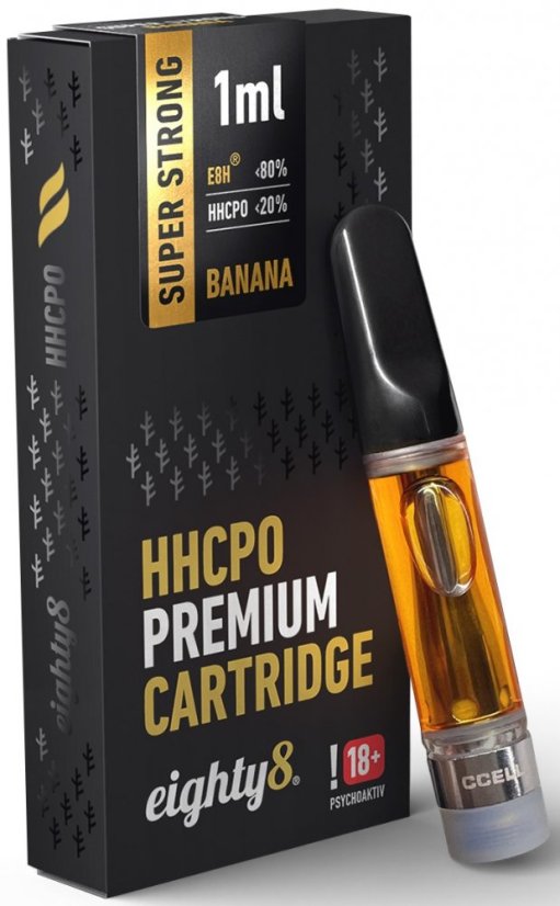 Eighty8 HHCPO kārtridžs Super Strong Premium Banana, 20% HHCPO, 1 ml