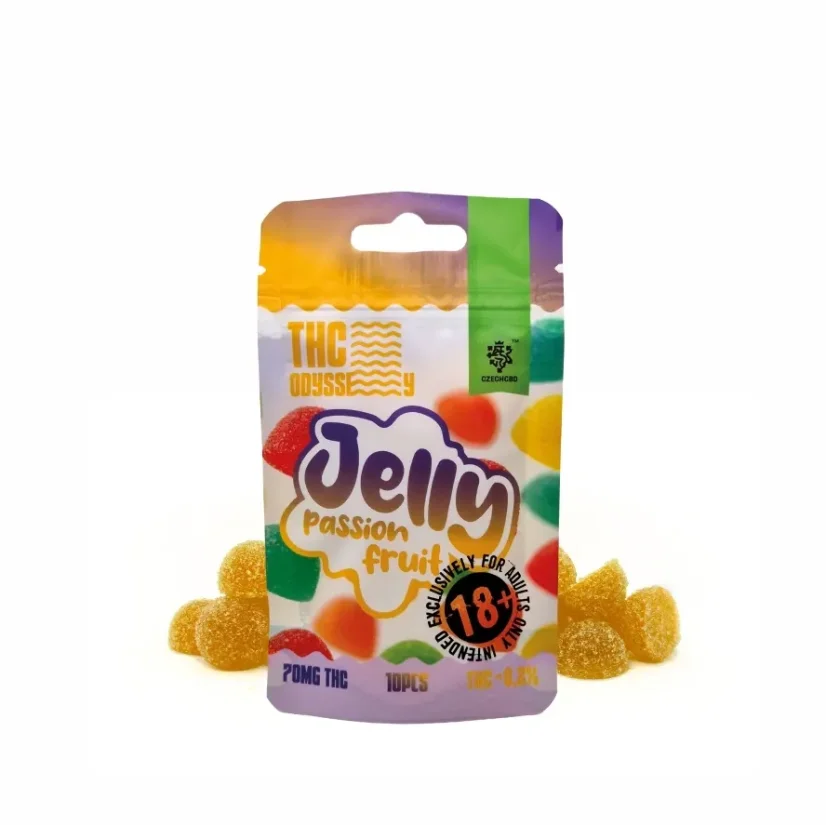Czech CBD THC Odyssey Jelly Passion Fruit, 70 mg THC, 10 pcs