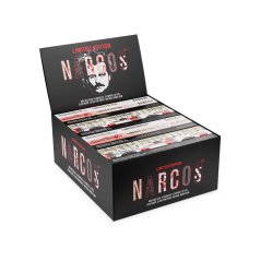 Narcos Limited Edition King Size Slim Rolling Papers + Tips, Display box 24 pcs
