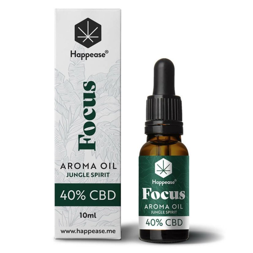 Happease フォーカス CBD オイル ジャングル スピリット、40% CBD、4000 mg、10 ml