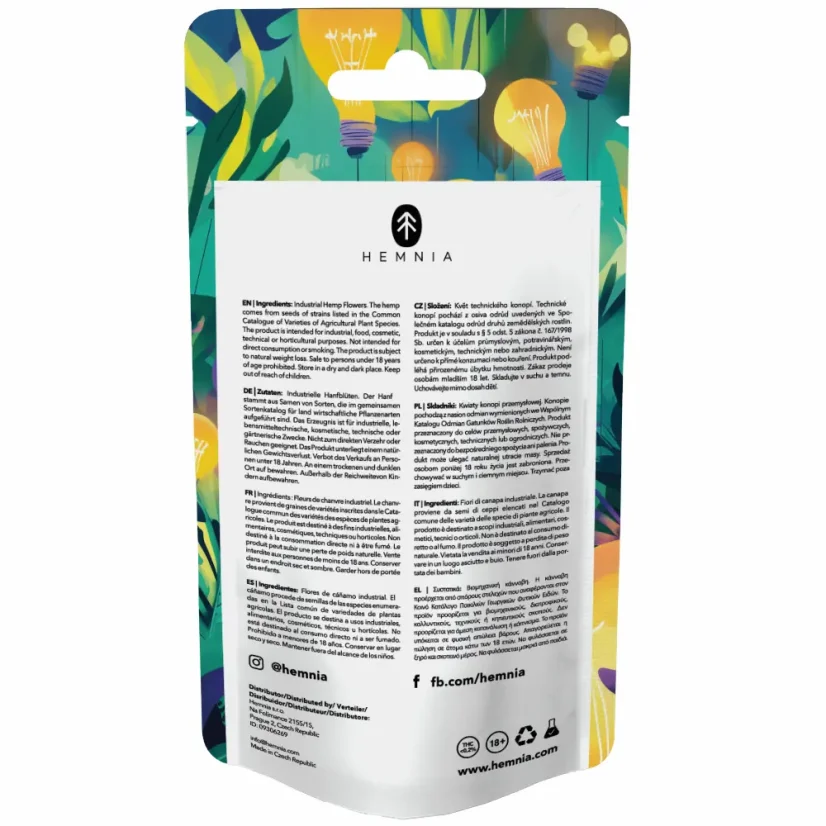 Hemnia CBD ziedi, amnēzija — radošais stimuls, 1 g–5 g