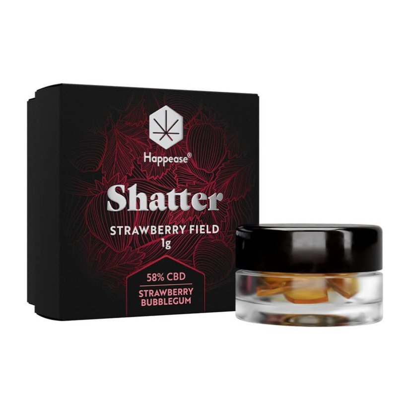 Happease - Ekstrakts Strawberry Field Shatter 58% CBD, 1 g