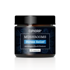 Euphoria Mushrooms Stress Relief, 30 kapselia, 250 g