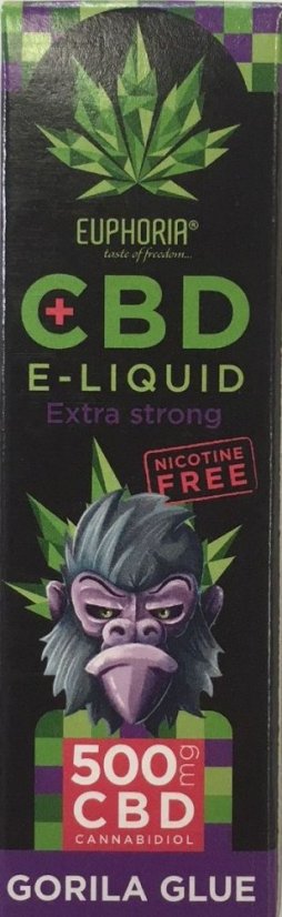 Euphoria CBD E-リキッド ゴリラ グルー 10ml、500mg CBD