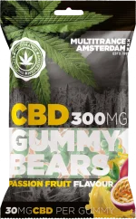Passion Fruit Flavoured CBD Gummy Bears (300 mg), 100 g