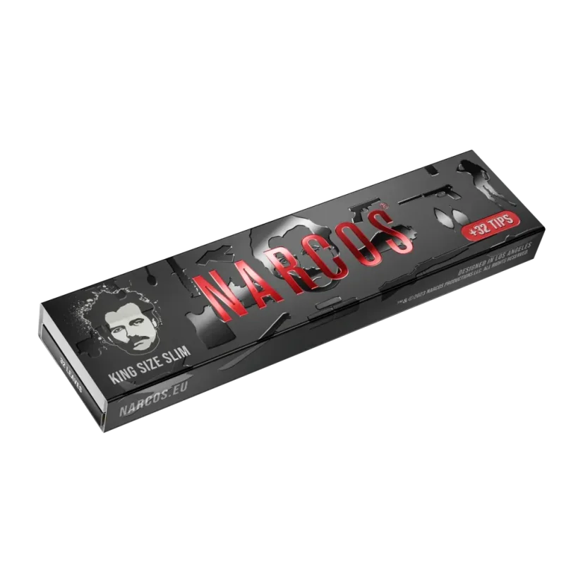 Narcos Limited Edition King Size Slim Rolling Papers + Tips - random design