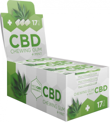 MediCBD Mint CBD košļājamā gumija (17 mg CBD), 24 kastītes displejā, 408 g