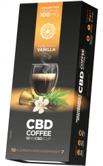 CBD vaniļas kafijas kapsulas (10 mg CBD) - kartons (10 kastes), 500 g