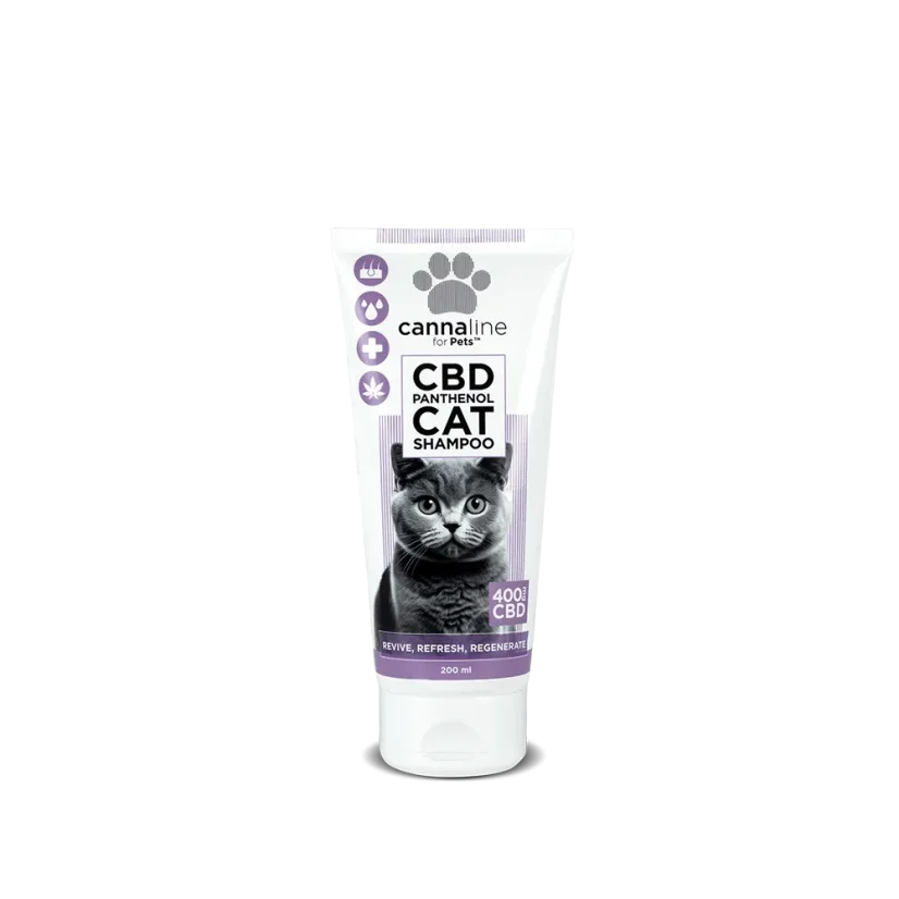Cannaline CBD kaķu pantenola šampūns, CBD 400 mg, 200 ml