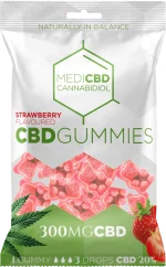 MediCBD Strawberry Flavoured CBD Gummy Bears (300 mg), 100 g