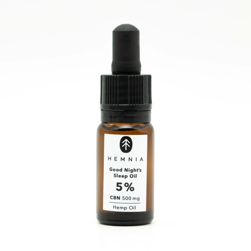 Hemnia Good Night's Sleep kaņepju eļļa 5%, 500 mg CBN, 250 mg CBD, 10 ml