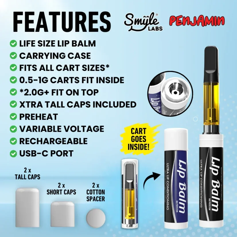 Smyle Labs Lip Balm Cart Pen, Display box 5 pcs
