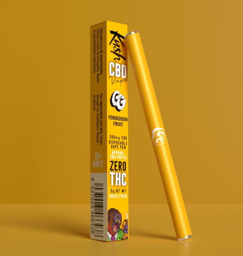 Kush CBD Vape Pen, Gorilla Grillz Forbidden Fruit, 200 mg Kush CBD Vape Pen, Gorilla Grillz Forbidden Fruit, 200 mg