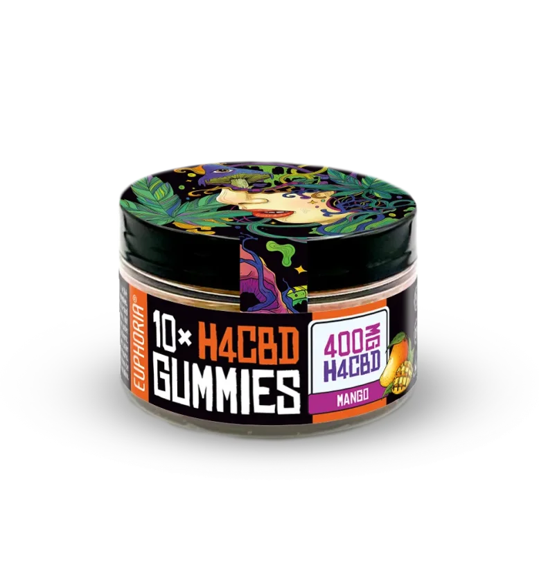 Euphoria H4CBD Gummies Mango, 10 gab x 40 mg, 400 mg