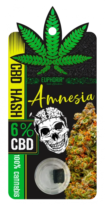 Euphoria CBD hash 6% amnēzija 1 g