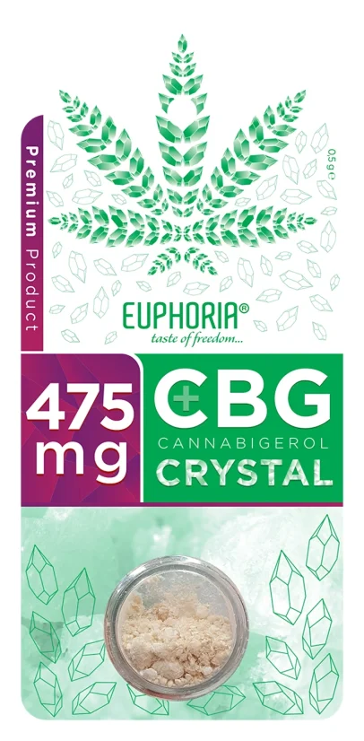 Euphoria Tīrs CBG kristāls 95%, 475 mg