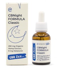 *Enecta CBNight Formula Classic Hemp oil with melatonin, 250 mg organic hemp extract, 30 ml