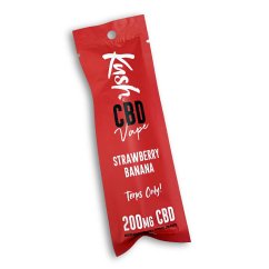 Kush Vape CBD Vape Pen Strawberry Banana 2.0, 200 mg CBD - Display Box 10 pcs, 0,5 g