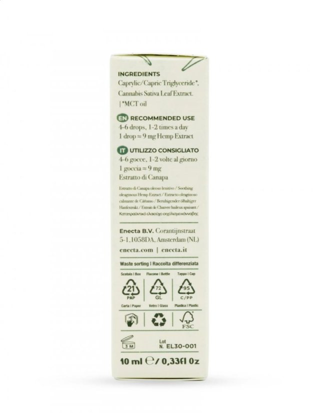 Enecta CBD Day Strong, pilna spektra 30% CBD eļļa, 10 ml