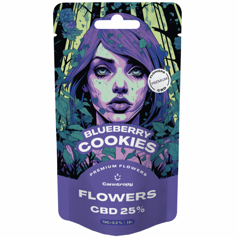 Canntropy CBD ziedi melleņu cepumi, CBD 25%, 1 g - 100 g