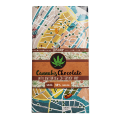 Euphoria Hemp milk chocolate with coffeeshop map - Amsterdam, 80 g