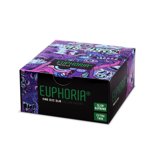 Euphoria Кинг Сизе Слим Псицхеделиц Роллинг Паперс - кутија од 50 ком