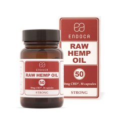 Endoca RAW Konopné kapsle 1500mg CBD+CBDa, 30 x 50 mg