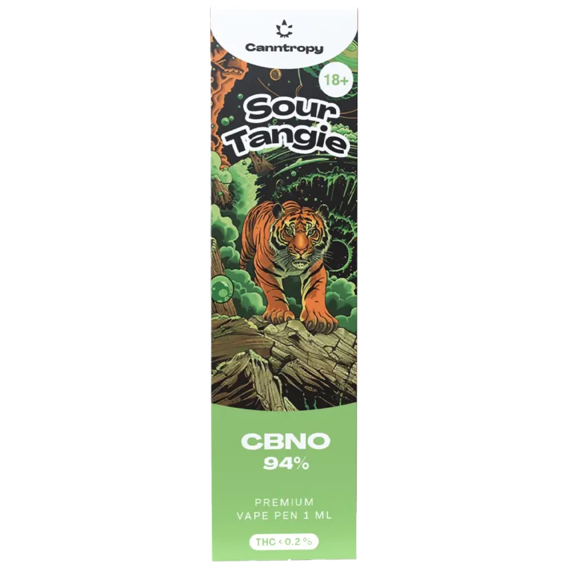 Canntropy CBNO vienreizējās lietošanas Vape Pen Sour Tangie, CBNO 94% kvalitāte, 1 ml