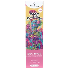 Canntropy THCV Disposable Vape Pen GMO Cookies žive smole terpeni, THCV 96% kakovost, 1 ml