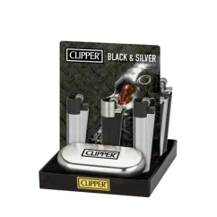 Clipper Classic Metal – czarno-srebrne (12 szt.)
