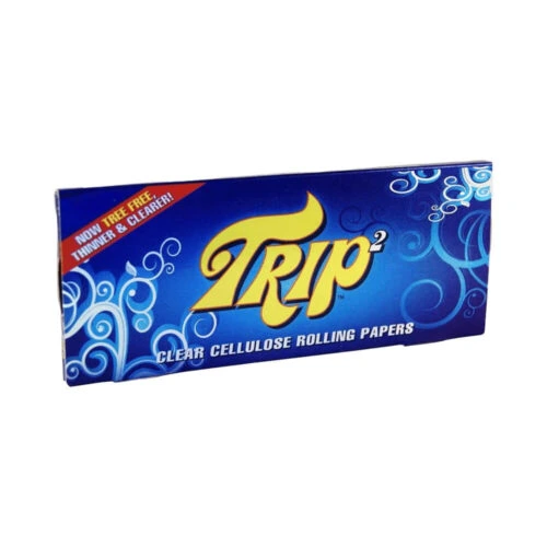 Trip Transparent King Size Slim Rolling Papers, Display 24 pcs
