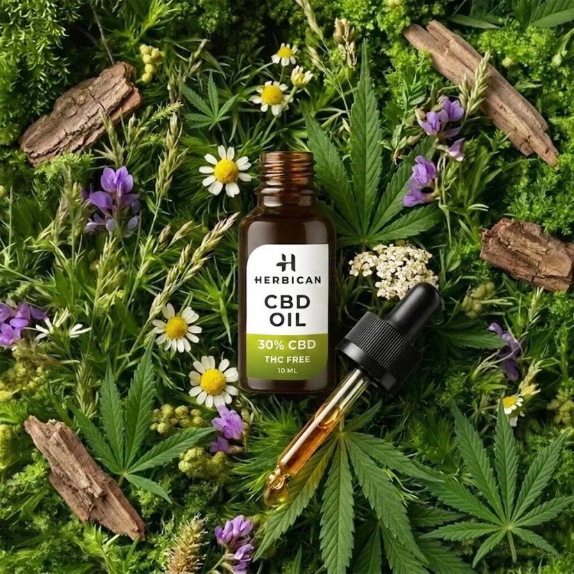 Herbican CBD eļļa bez THC, 30%, 10 ml