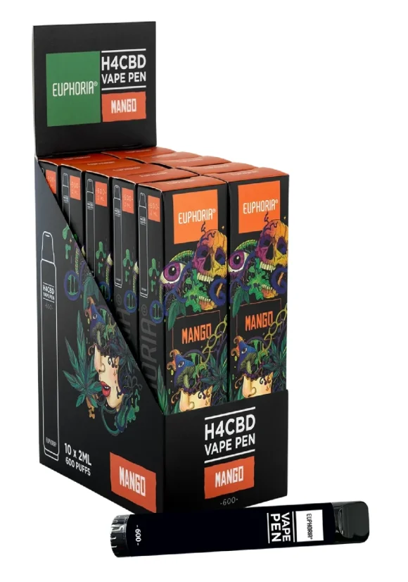 Euphoria H4CBD Disposable Vape Pen Mango, H4CBD 50 %, 2 ml