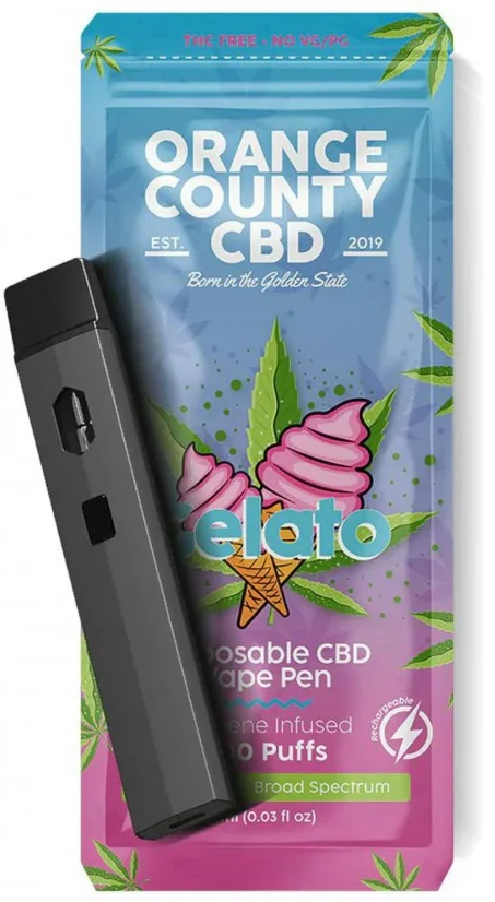 Orange County CBD Vape Pen Gelato, 600mg CBD, 1ml (10 pcs/display)