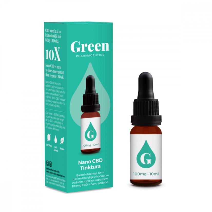 Green Pharmaceutics Nano CBD tinktūra – 100mg, 10ml