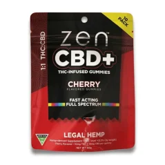 Zen CBD THC+ Gummies Cherry, 10pcs, 200mg