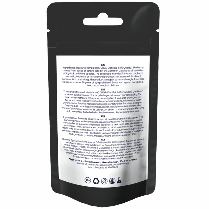 Canntropy CBG9 Hash Kush Mintz, CBG9 85% quality, 1 g - 100 g