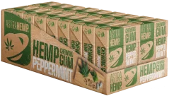 Astra Hemp Peppermint Cannabis Chewing Gum (Sugar Free) – Display Container (20 boxes), 480 g