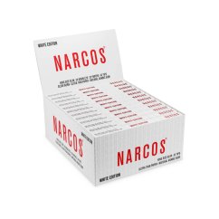 Narcos Бело издање Кинг Сизе танки ролни папир + савети, кутија за екран 24 ком