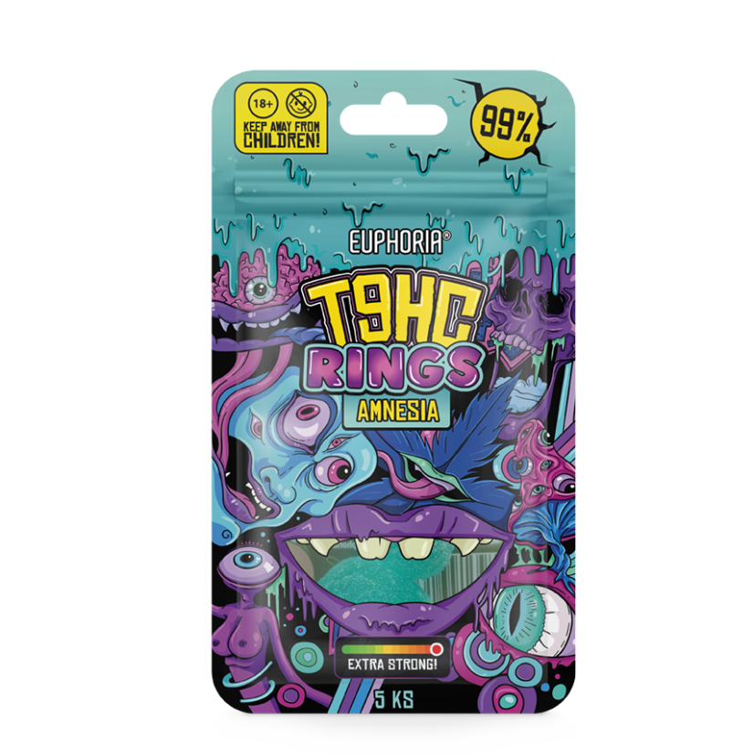 Euphoria T9HC Gummies - Gummies Amnesia, 5 pcs x 15 mg, 75 mg T9HC