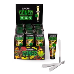 Euphoria Kingsize Slim konusi + filtri, 3 gab., 30 gab., displejs