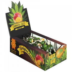 Cannabis Mango Kush Lollies – Display Cart (70 Lollies), 1260 g